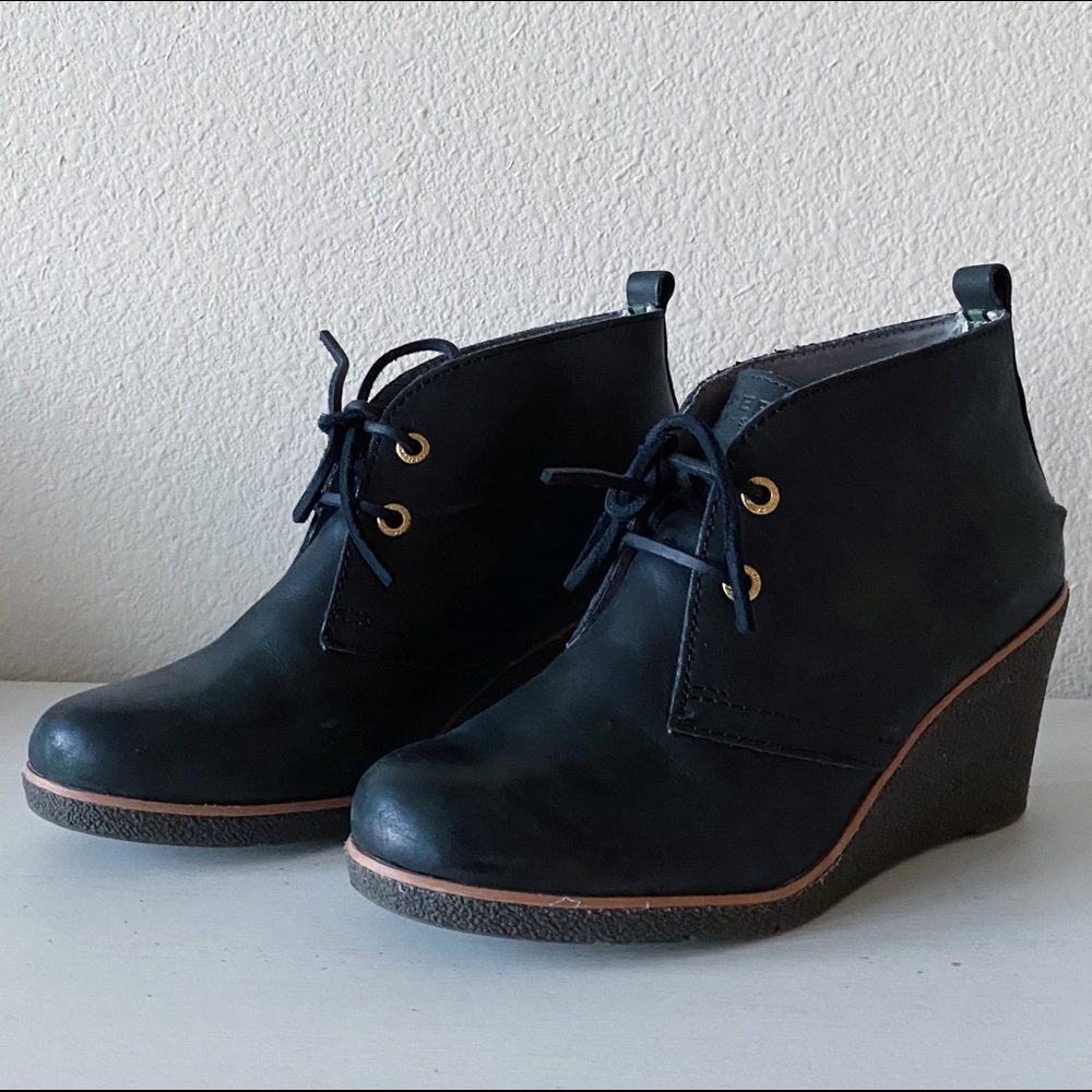 Sperry Top-Sider Harlow Burnished Wedge Pump black